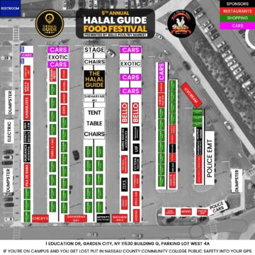 The Halal Guide Food Festival Site Map has been released