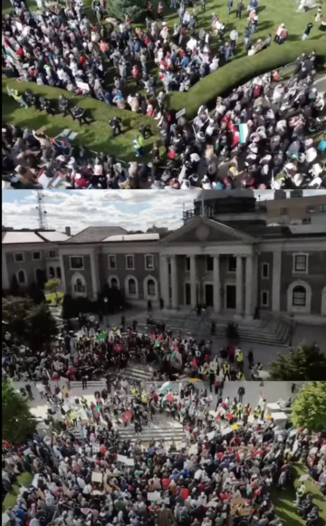 Thousands rally for peace in Gaza